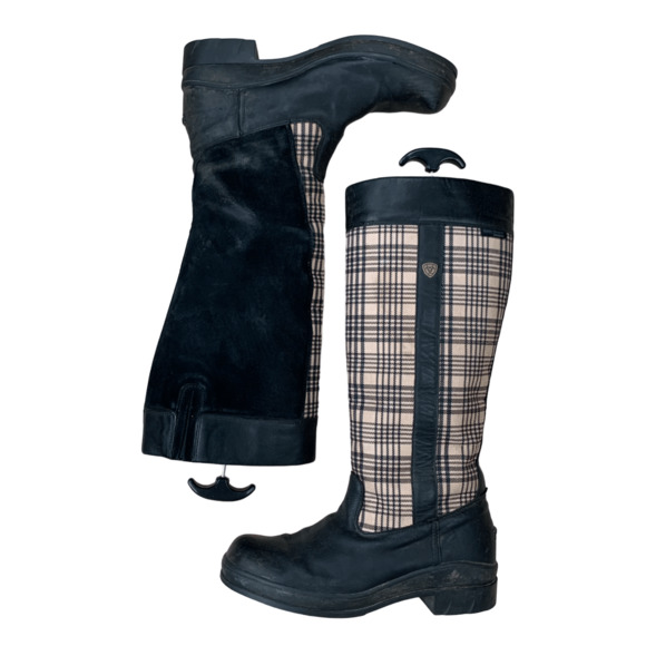 Ariat Windermere Plaid Baker Tall Boots in Black - Woman's 11B - Picture 10 of 14